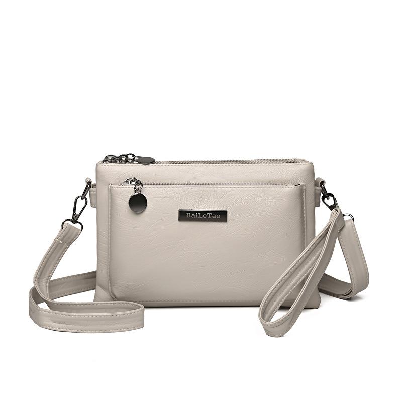 Middle-aged Mother Bag Female PU Messenger Bag Multi-layer Shoulder Bag