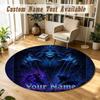 Round Rug Custom NameSolo Leveling Pattern Non Slip Carpet Home Floor Decor