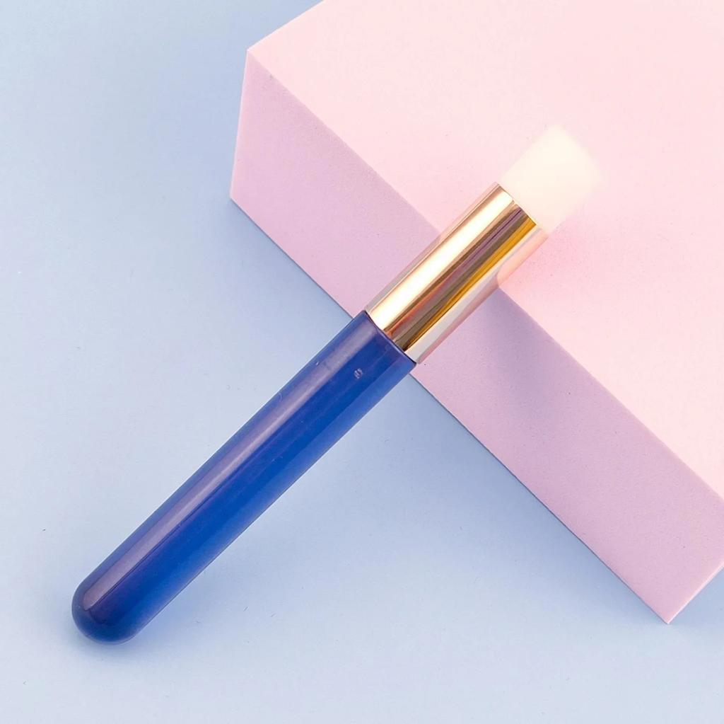 1 pieza Cepillo Suave para Limpieza de Extensiones de Pestañas Mango de Cuentas de Cristal Cepillo Removedor de Puntos Negros para Nariz Herramienta de Maquillaje Pinceles de Maquillaje