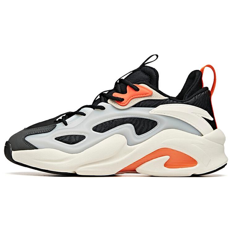 

New ANTA Bastard Chunky Sneakers Men s Low top Black/White/Orange 112048081-1 42