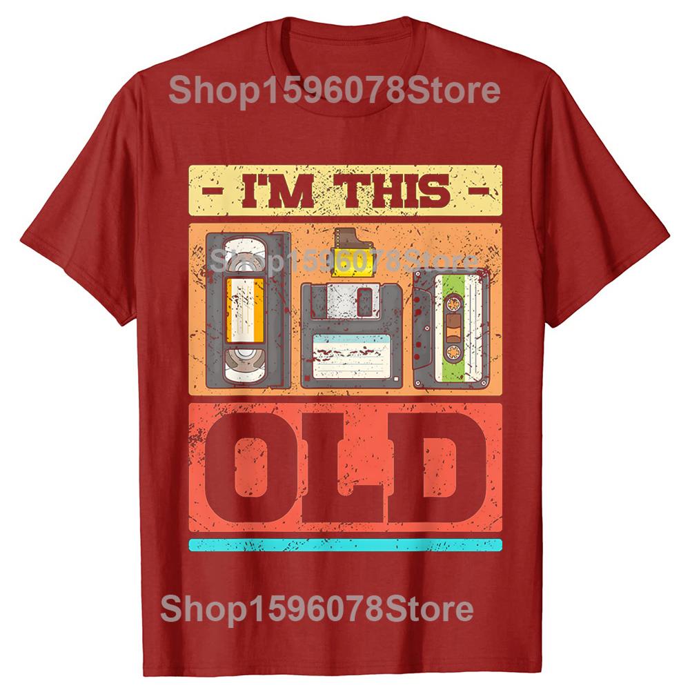 Funny Vintage Im This Old Funny Retro Cassette Graphic Tshirt Men Women Hip Hop Oversized T Shirt 100 Cotton Comfort Tshirts S