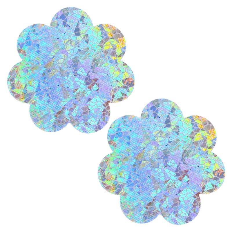 20 Pairs Women Sexy Self Adhesive Nipple Covers Colorful Ice Crack Pattern Disposable Breast Stickers Pasties Sticky Bra