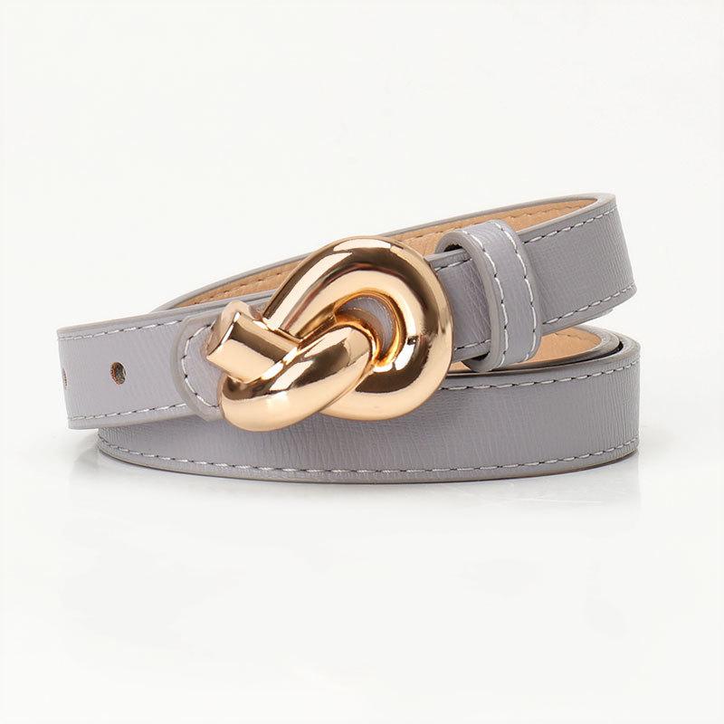 Casual Smooth Buckle Women'S Belt, Simple Style Decorative Casual Pants Belt Women