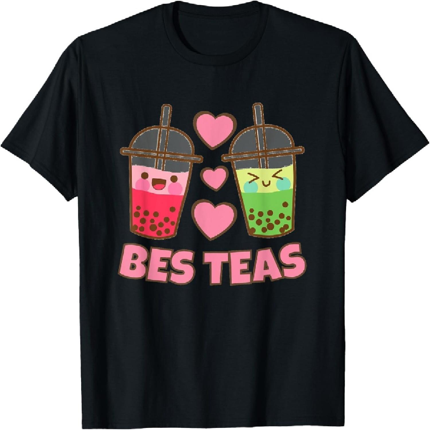 

Bes Teas Besties Cute Kawaii Bubble Tea Boba Best Friend T-Shirt XXXXXL різнокольоровий