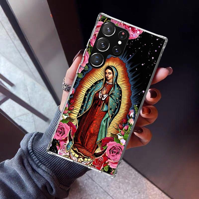 Virgin De Guadalupe Virgen Mary Phone Case For Samsung Galaxy S23 S24 S25 Edge S26 Ultra S22 + S21 Plus S20 FE Cover Silicone Pr