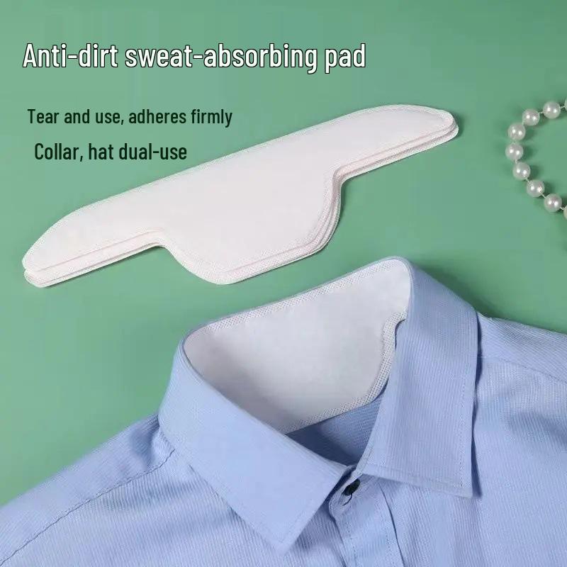 Newcomer Exclusive: Disposable Sweat-Absorbing Collar Protector - Antistain & Comfort for Shirts
