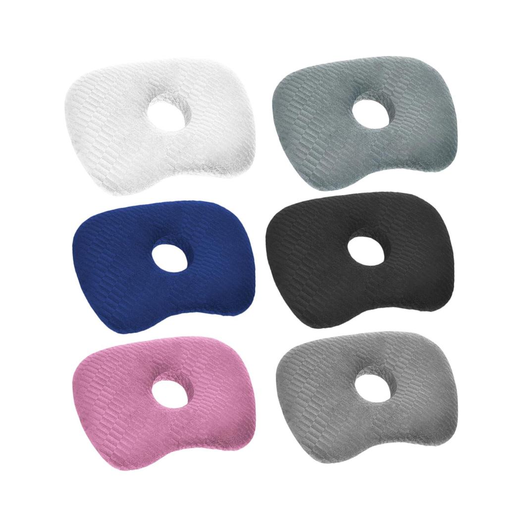 Ear Piercing Pillow Soft Fleece Guard Orthopedic Pillow with Ear Hole for Side Sleepers Office Travel