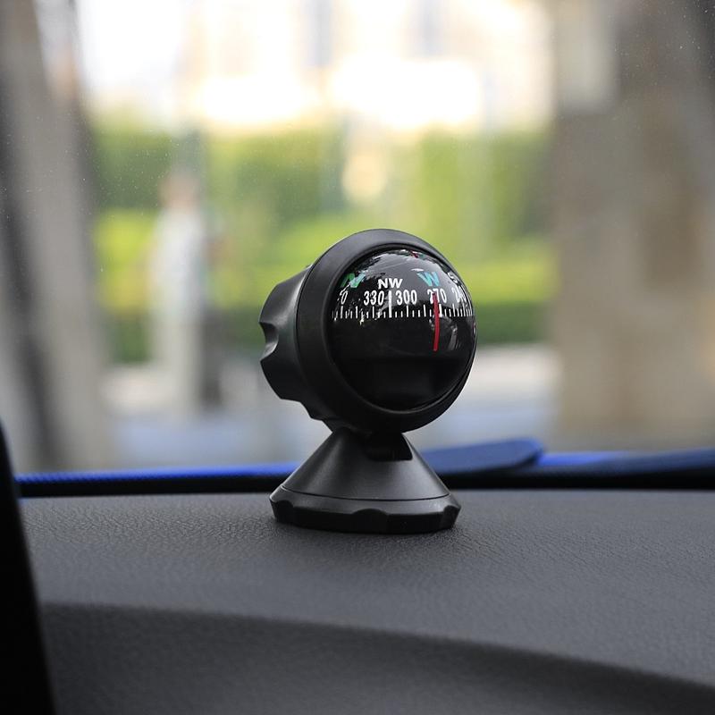 Car Ornaments Plastic Navigation Compass Ball Automobile Vehicle Interior Decor Outdoor Direction