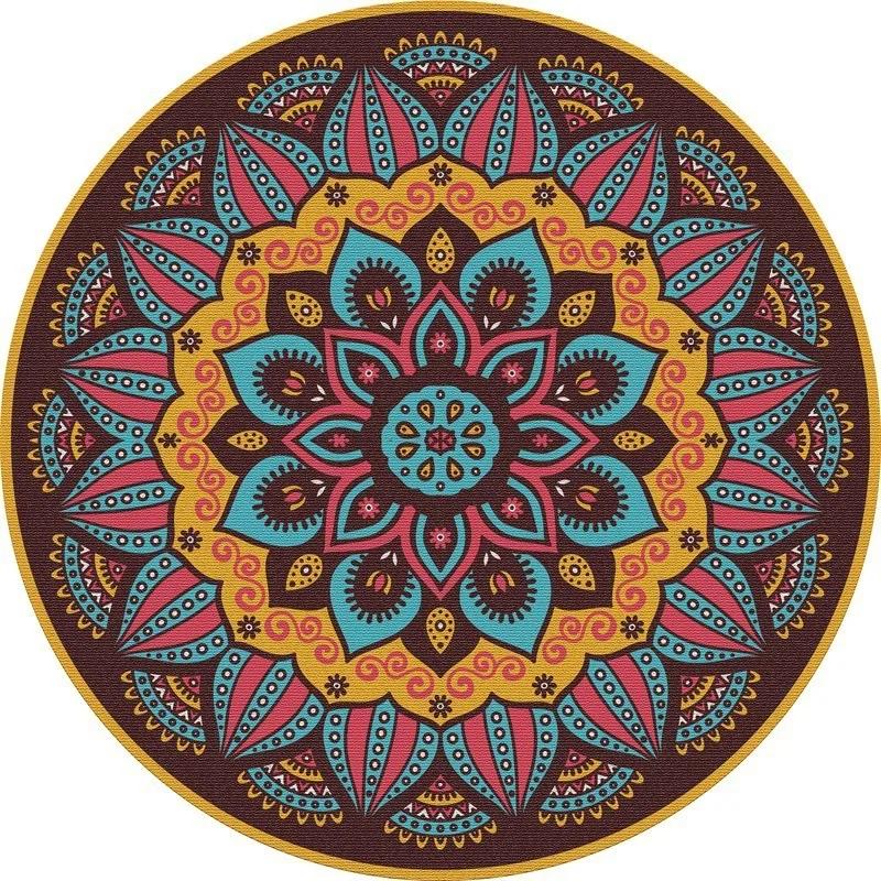 Ethnic Retro Persian Bohemian Carpet Washroom Floor Mat Living Room Carpet Rug for Bed Room Living Room Decoration