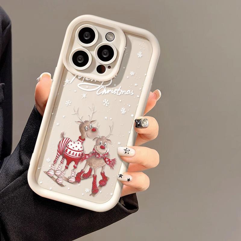 Christmas Phone Case for iPhone 11 13 12 14 15 16 Pro Max XR XS Samsung A15 A55 A05 Redmi 12 13C OPPO A16 A18 A60 Reno 11 Vivo Y17S Y12 Infinix Note