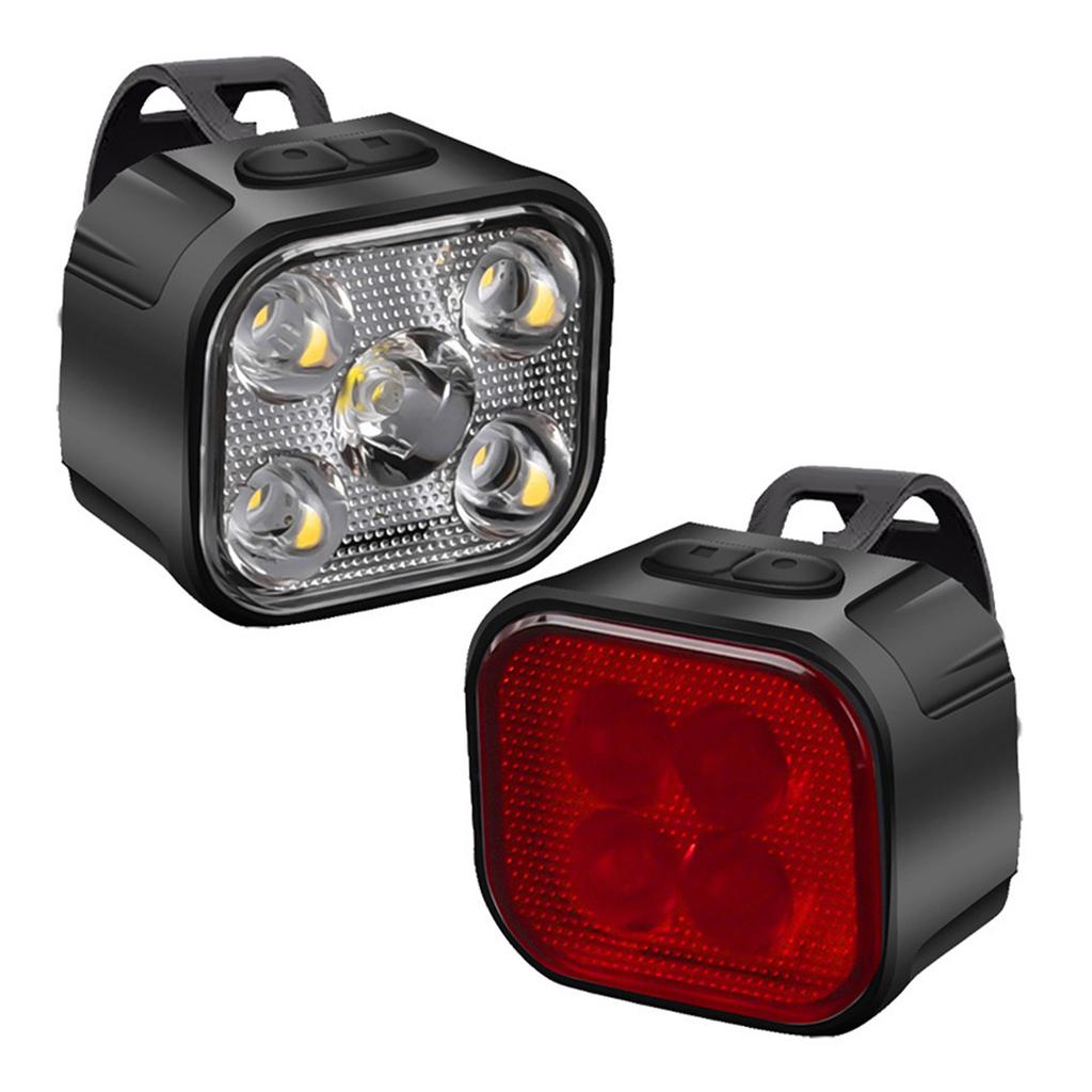 Cycling Bicycles Front Rear Light Waterproof Bike Lights Rechargeable  Cycling Headlight Taillight Bicycles Accessories