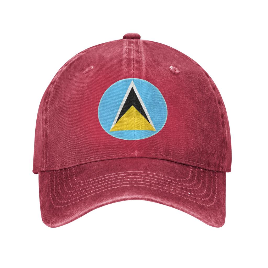 Saint Lucia Flag Casual Baseball Cap For Female Male Spring Hiking Fishing Hip Hop Hats Fashion Sun-Proof Baseball Caps
