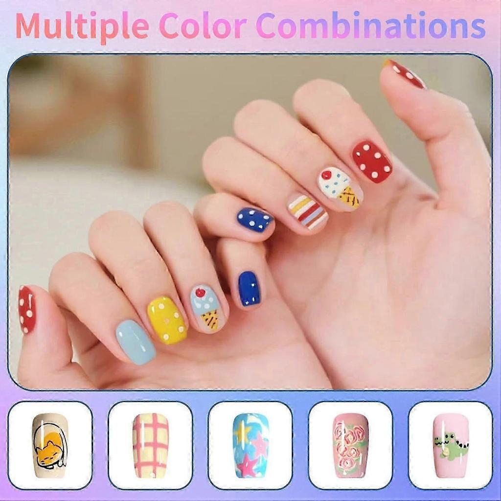 Nail Art Markers Set for painting nails, Quick-Dry DIY Nail Doodle Pens, Gel Nail Drawing Liner Pen Tool for Art Design Home Salon (24pcs)