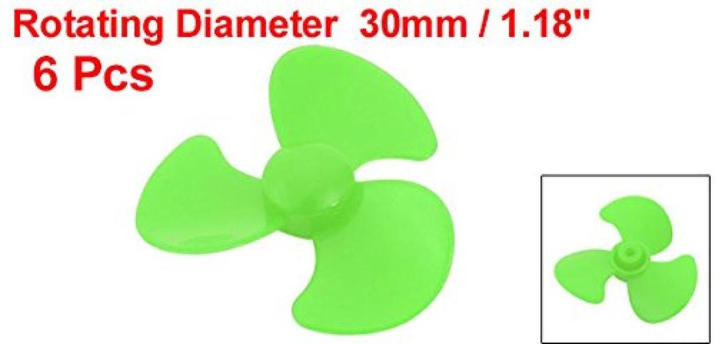 uxcell RC Propellers, Replacement Plastic Propellers for RC Boats and Radio-Controlled Airplanes, 3-Vane, 30mm Diameter, Pack of 6