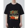 Black T Shirt with Fck Around and Find Out Graffiti Print Casual Streetwear for Men and Women