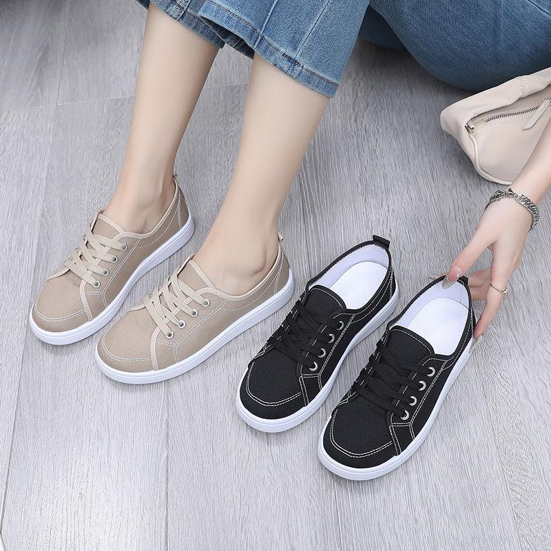 Sommer Neue Canvas Schuhe für Damen Flache Board Schuhe Atmungsaktive Studenten Freizeit Sportschuhe für Damen