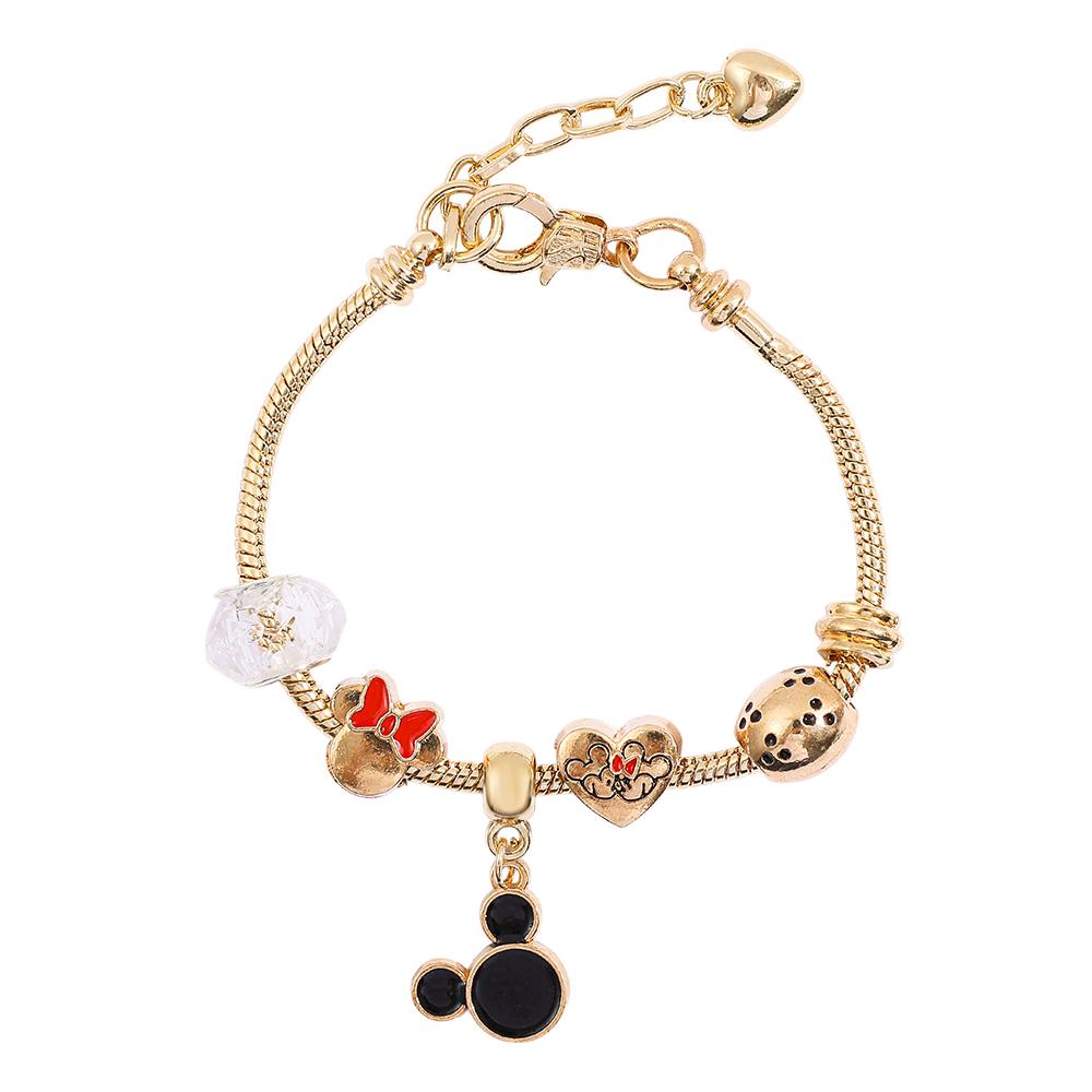 Mickey Mouse Bracelet Fashion Creative Mickey Cartoon Figure DIY Pendant Bangle for Girl Women Jewelry Accessory Gift