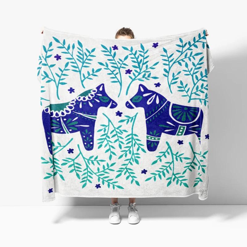 Home decoration plush Sofa blanket Pandas and Flowers Bedspread on the bed anime fluffy soft blankets thick blanket for winte