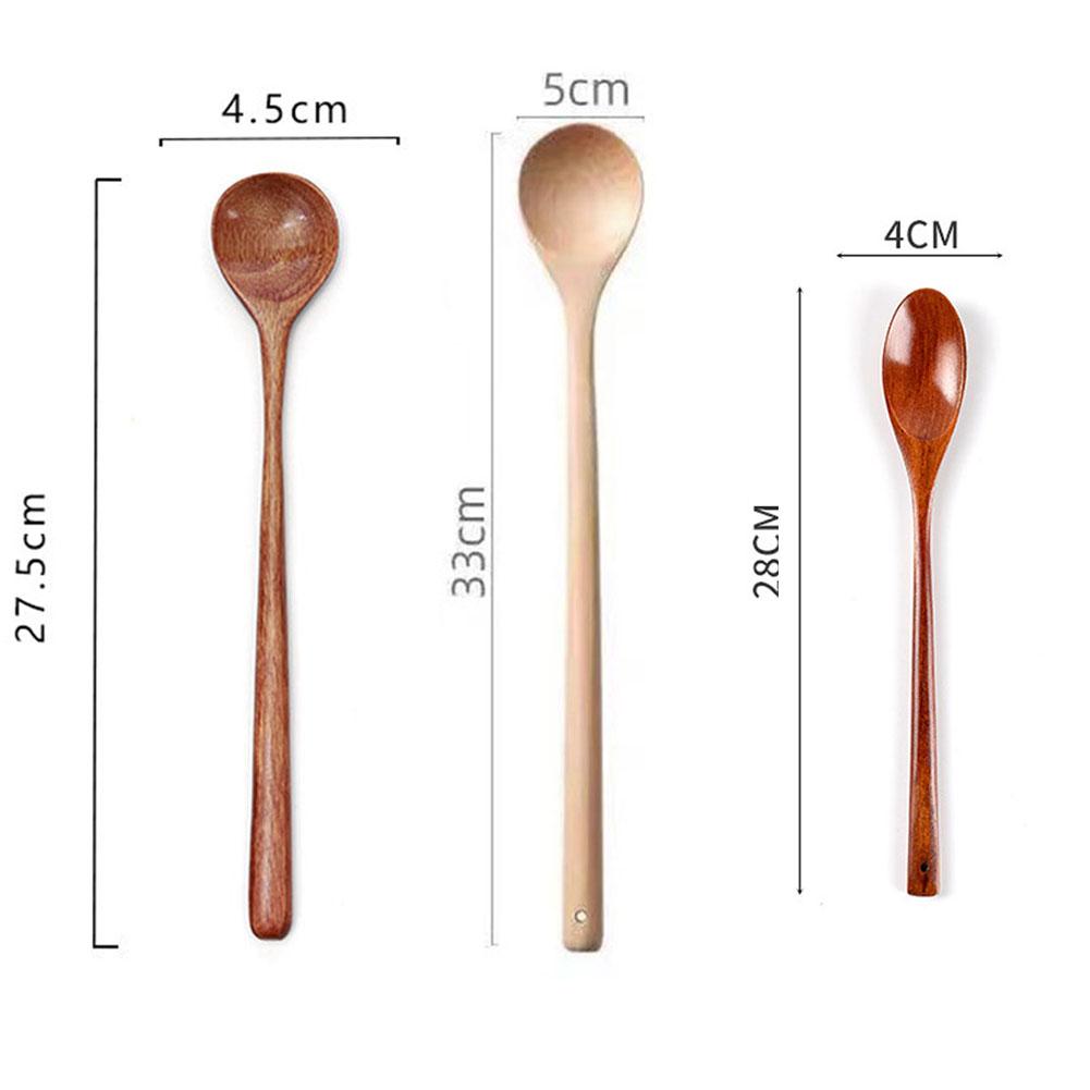 Cuchara larga de madera para revolver, cuchara de madera con mango largo, cuchara de madera para revolver y cocinar, cuchara de madera extendida para cocinar
