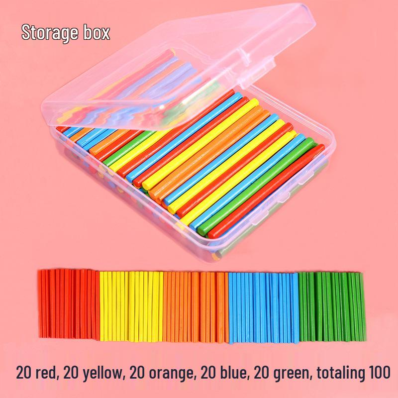 Box of 100 Counting Sticks for First & Second Grade Math: Addition, Subtraction, & Arithmetic Teaching Aids