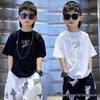 Estilo Verano 100% Algodón Puro Camiseta Holgada de Manga Corta a la Moda para Niños y Niñas - Suave, Absorbente del Sudor y Transpirable.