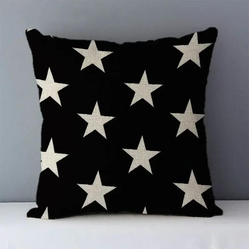 Heimdeko Schwarz-Weiß Geometrisch & Tierprint Kissen Muster Kissenbezug Geeignet für Sofa Schlafzimmer Auto Kissenbezug