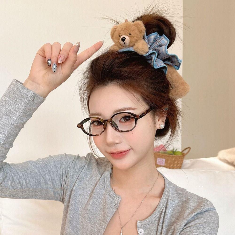 High Elasticity Plush Bear Hair Rope Cute Elastic Hair Bands Personality Hair Ties  Ladies