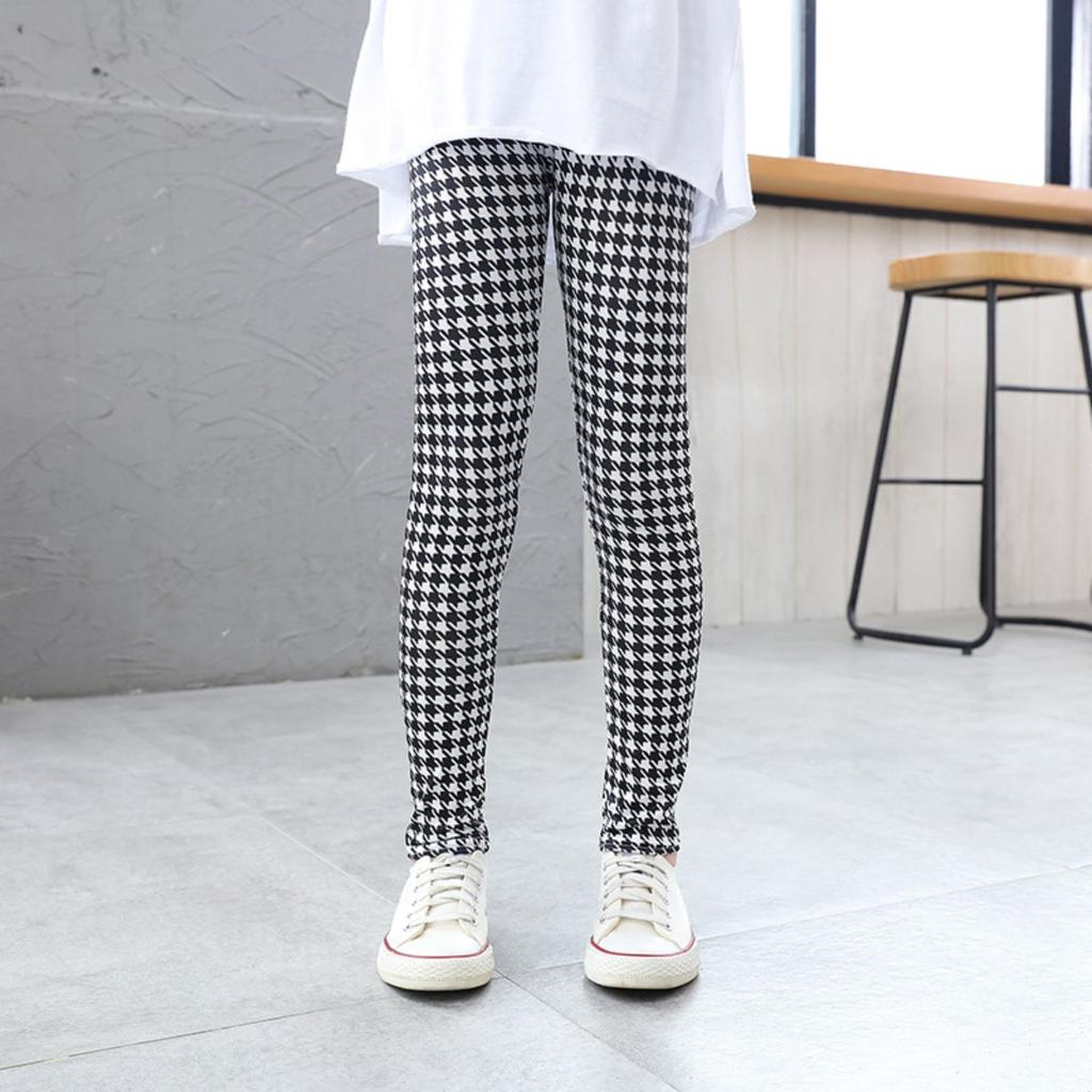 Calça legging feminina 2t-12t, primavera e outono, fina, elástica, estampada, coreana, roupas de verão
