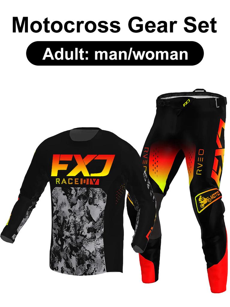 Motocross-Ausrüstungsset Enduro Cross Trikot Hose Sets Racer Ausrüstungsset Offroad Herren Sets Damen Berg Downhill Motorrad MX