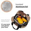 White Flower Black Woman Insulated Lunch Bag for Women Kids Portable Food Boxes Thermal Lunch Box Tote
