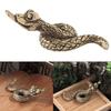 Artistic Brass Snake Ornament Representing Intelligence and Luck Interior Decorations for Study or Living Room Display