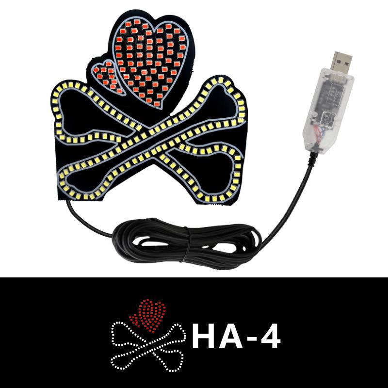 Car Love Window Light LED Decorative Light Creative No Wiring Love Reddish Internet Celebrity Rear Window Emotion Light