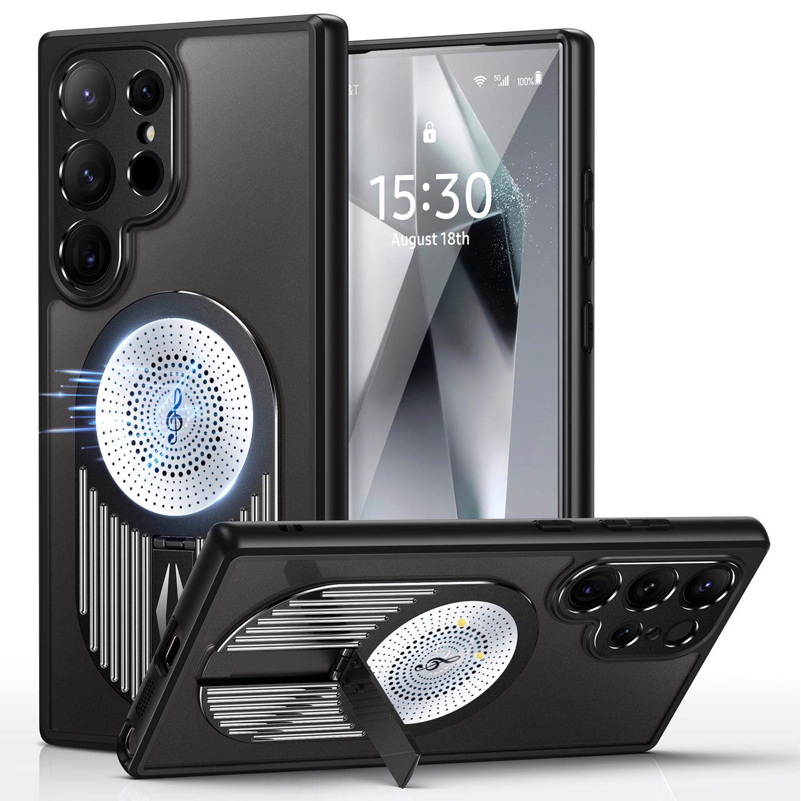 

Для Samsung Galaxy S24 Ultra Чехол Графеновый дизайн для отвода тепла Силикон+ПК Чехол для телефона Black