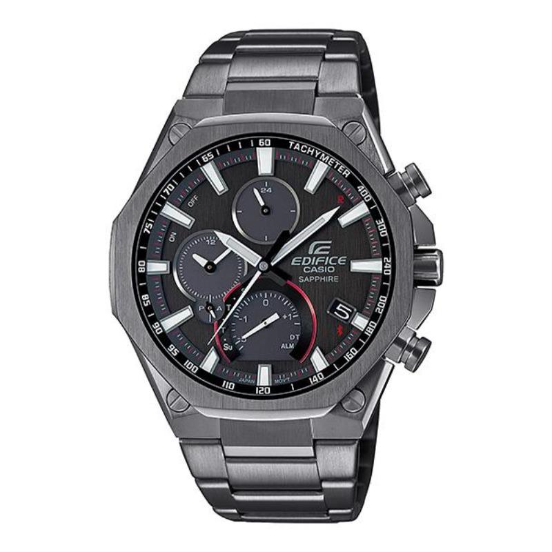 

Чоловічий аналоговий кварцовий годинник Casio Edifice з нержавіючої сталі, водостійкість 100 м, EQB-1100YDC-1A сірий колір