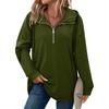 Women's Fashionable Solid Color Hooded Long Sleeved Pocket Pullover Sweatshirt Top