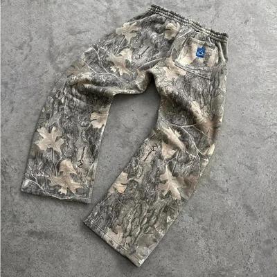 ZYLLO Y2K Hose Damenbekleidung Camouflage-Muster bedruckt High Street Hip Hop Baggy Sweatpants Unisex Lässige Camo-Hose Streetwear