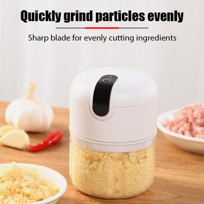 Pressa Elettrica Multi-Funzione per Aglio da Cucina Uso Domestico Tritacarne Schiacciapatate e Pressa per Aglio Tritaverdure Ricarica USB