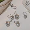 Beixi S925 Sterling Silver Dazzling Star Gray Pearl Ear Hook Earrings for Women