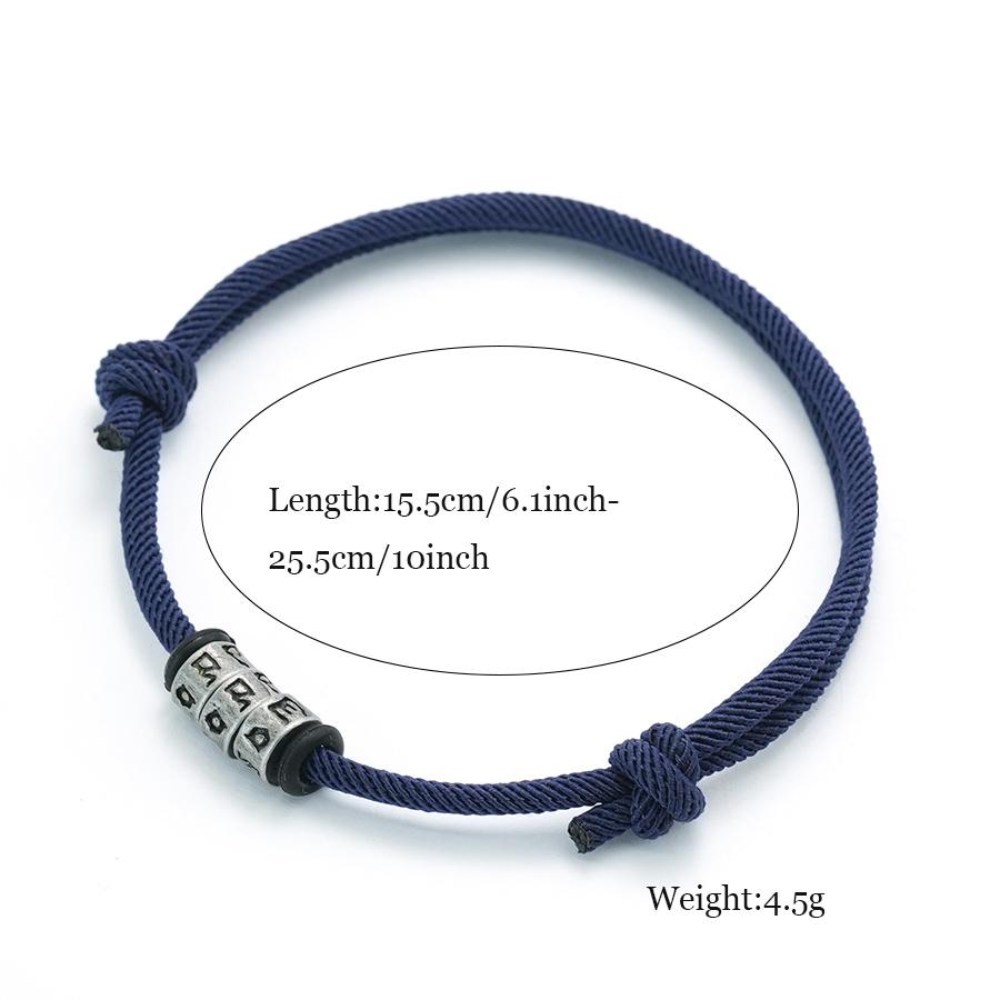 Retro Sanskrit Bracelet For Men A Grade 3mm Cord Chain Braslet Adjustable 5 Colors Lucky String Braclet Meditatin Accessories