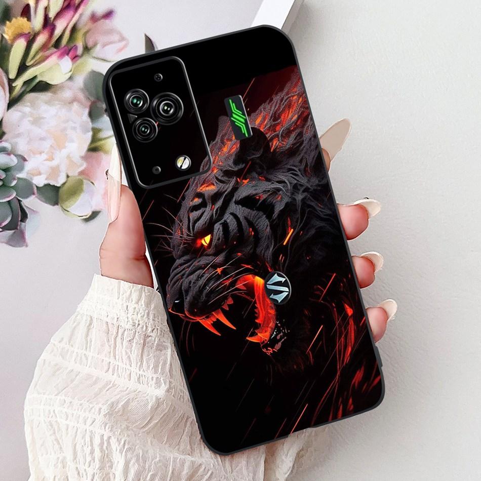 Per Xiaomi Black Shark 5 Pro Shark5 Custodia per Telefono Black Shark 5 5Pro Elegante Floreale Gatto Dipinto Morbido Silicone TPU Custodie