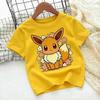 Cute Cat with Paw Kids Tshirts Summer Short Sleeve Tees Cartoon Boys Girls Clothes Kawaii Kitten Tops Y2K Children T-shirt
