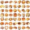 50 Transparent Cartoon Bread Baking Sticker Pack Waterproof Transparent PET Manual Material Decorative Guitar Notebook