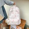 Schoolbag Korean ins Printed Bear Backpack Niche Design Leisure Travel Backpack Large Capacity Junior High School Student School Bag Female
