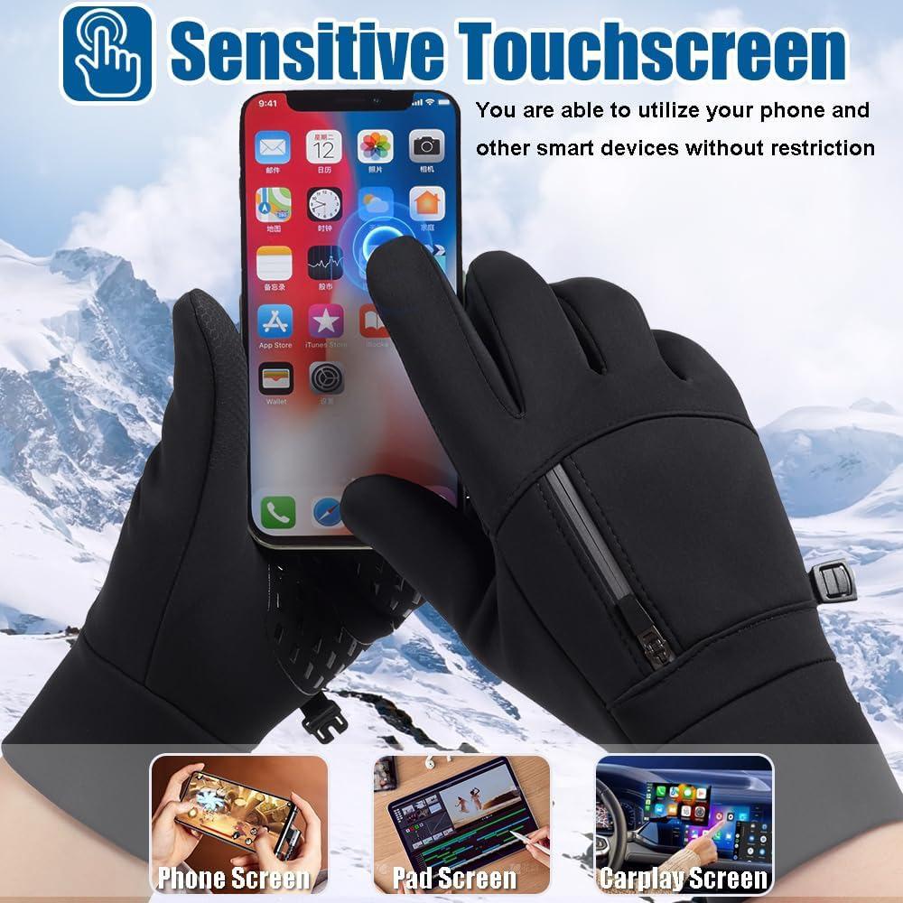 Durable And Safe Yanbiguo Winter Gloves For Men Women-Waterproof Thermal Glove For Cold Weatherwarm Gloves For Cyclingsnowtouchscreen Finger