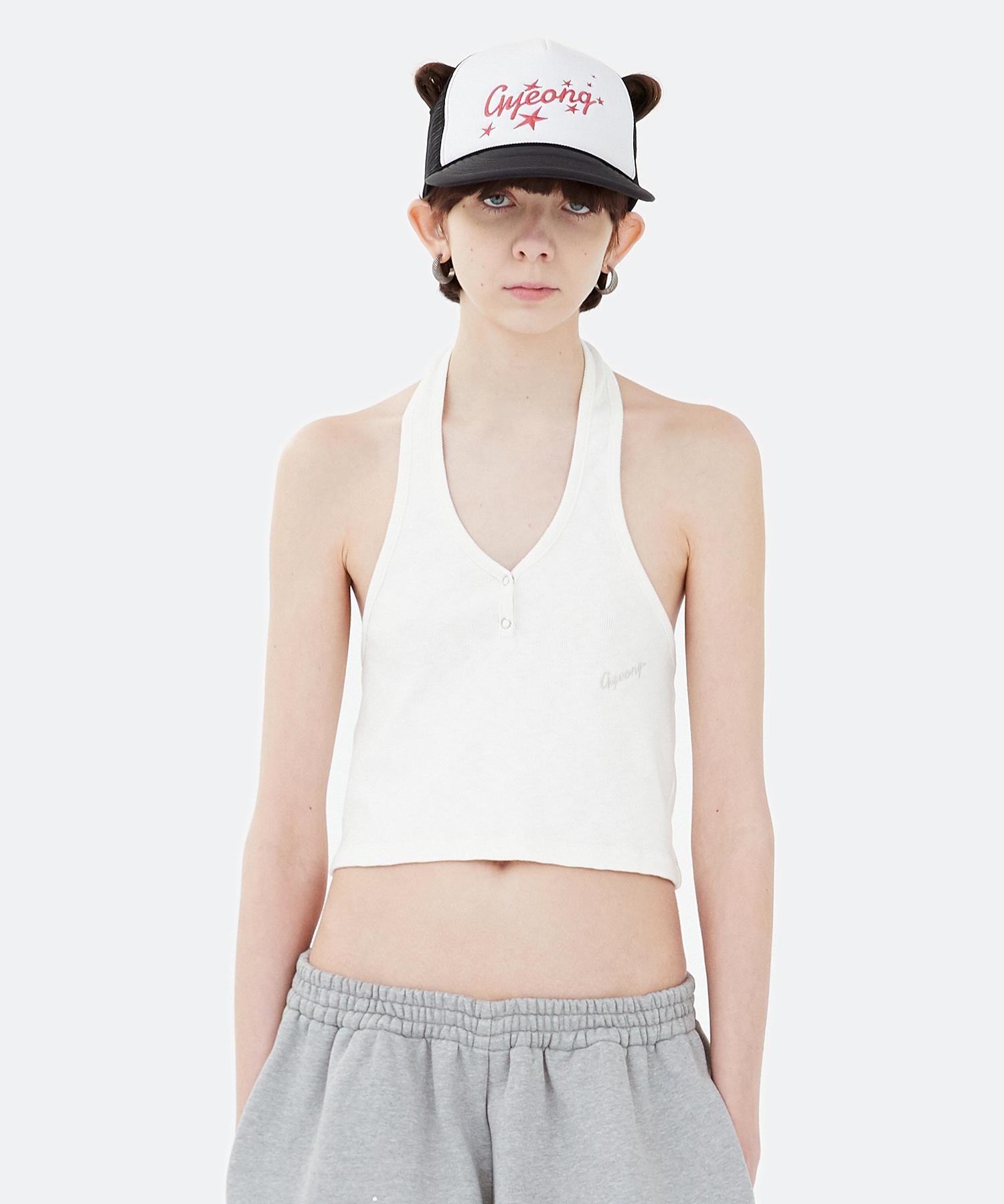 Gyeong Script Logo Tank Top_Off White Off White