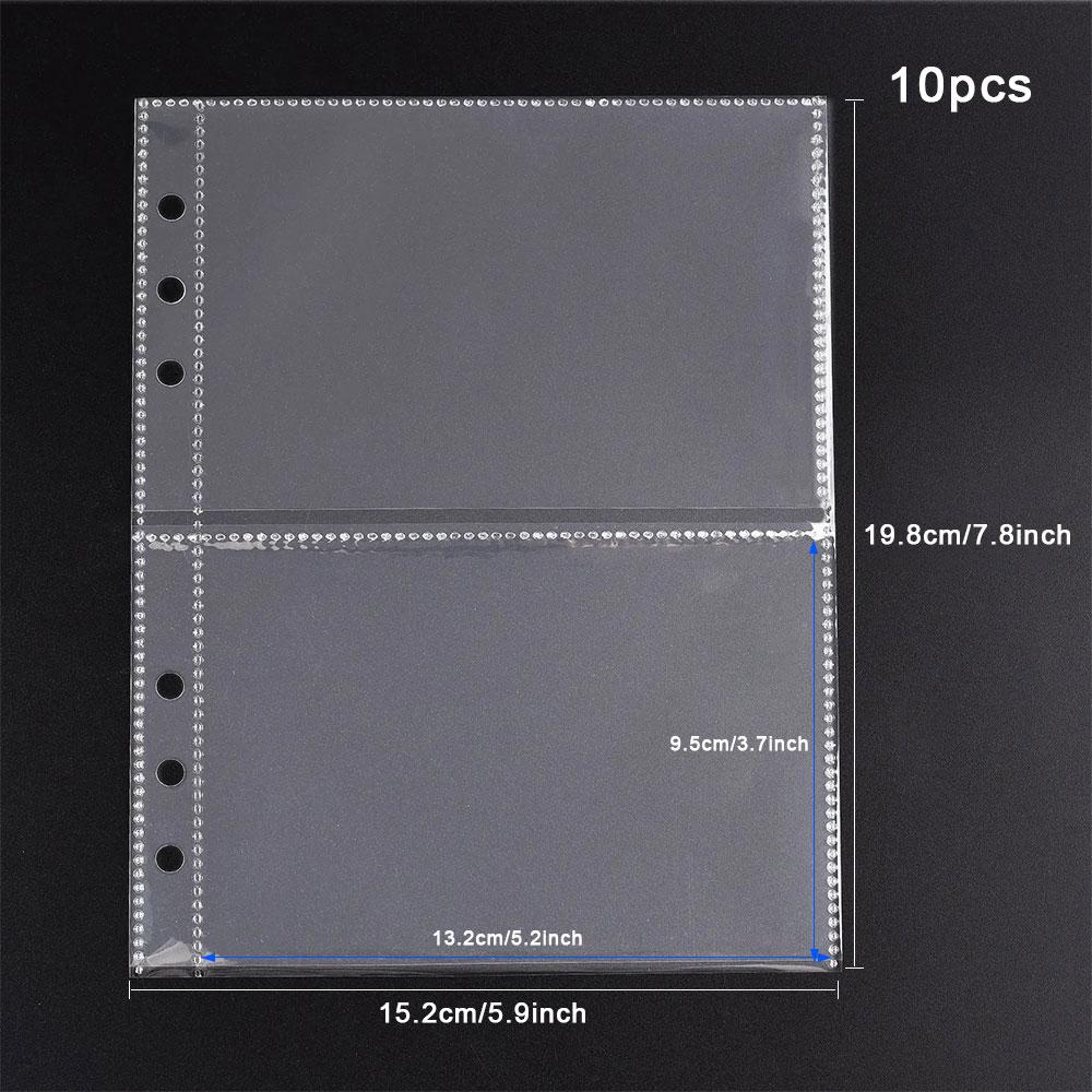 

10 Pieces A5 6 Hole Clear Ring Binder Refill Sleeve Photocards Notebook Diary Photo Album Storage Binding Folder Back To School