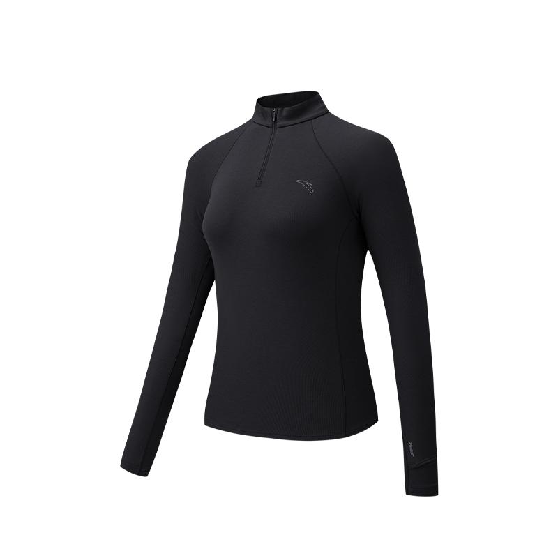 Anta Серия для бега Повседневный однотонный свитер с воротником-стойкой Универсальный спортивный приталенный теплый вязаный свитер Женские топы 162615401-4 L 3950₽