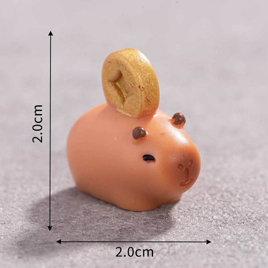 Micro Landscape Cute New Year Fortune Capybara Capibara Figure Decoration Desktop Car Accessories