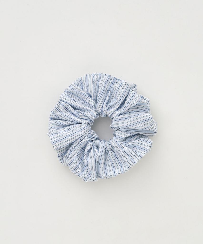 Therye Cotton Stripe Scrunchie M(Blue)