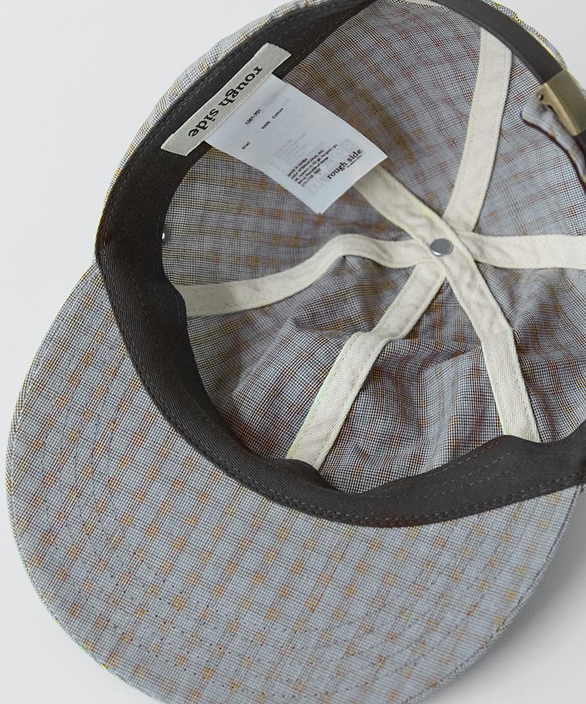 Leopeusaideu Washed 6Panel Cap Sky Blue Glen Check